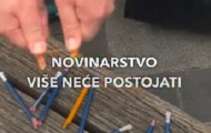 Zbog najave ponovne kriminalizacije klevete novinari u Banjaluci polomili olovke Zbog najave ponovne kriminalizacije klevete novinari u Banjaluci polomili olovke